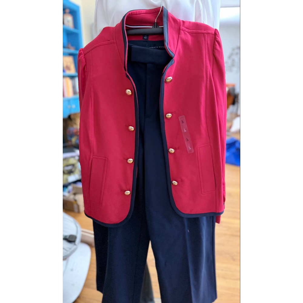 Tommy Hilfiger Red & Navy Blazer Jacket L